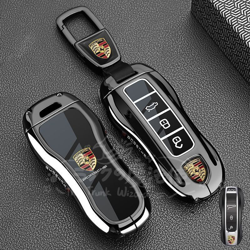 新品未使用】ポルシェPorsche ストラップ付 亜鉛合金A型 ガンメタ系