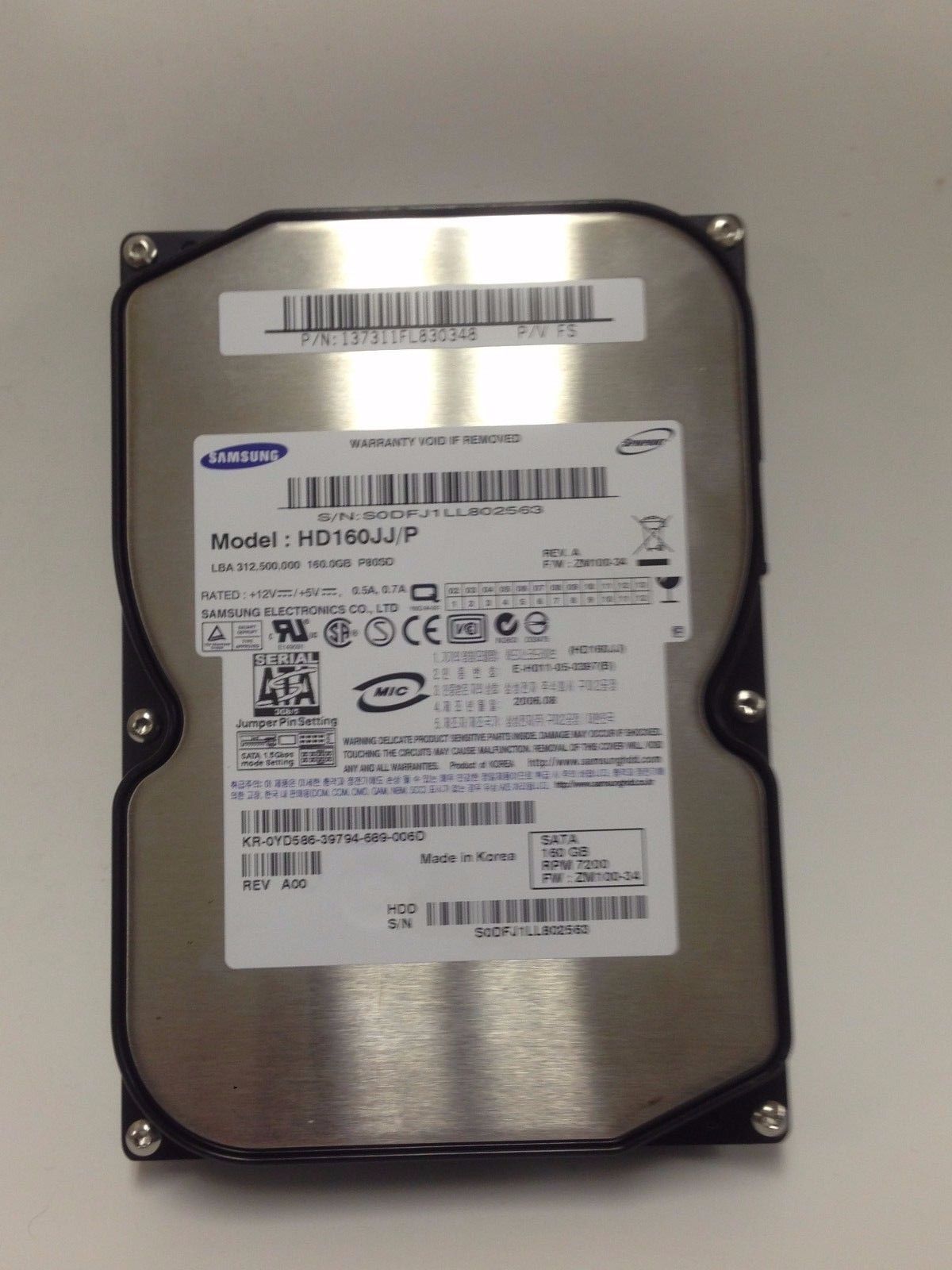 90日保証/再生品】Samsung 160GB 7200 RPM 3.5 PC Desktop SATA Hard