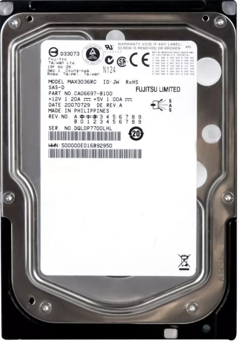 得価，SALE 【90日保証/再生品】Fujitsu MAX3036RC 36GB 15K 3.5 SAS HDD ? Enterprise Server Hard Drive 内蔵型ハードディスクドライブ