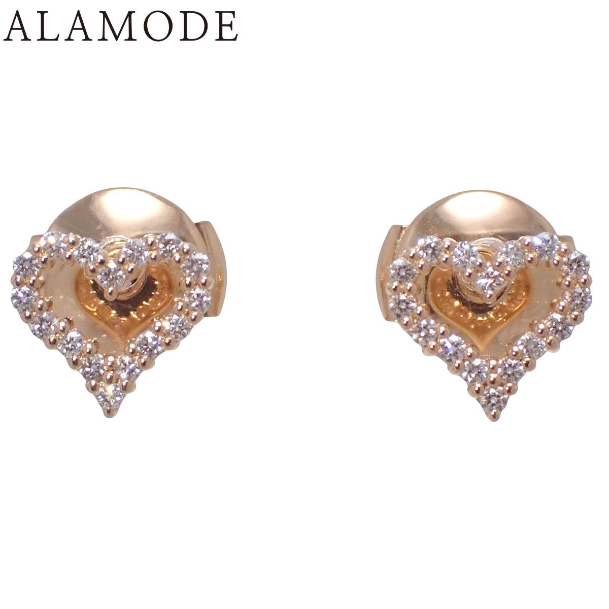 TIFFANY-Co. ティファニー ハート ピアス ダイヤモンド ピンクゴールド K 18 PG ジュエリー ローズゴールドRose G レディース アラモード