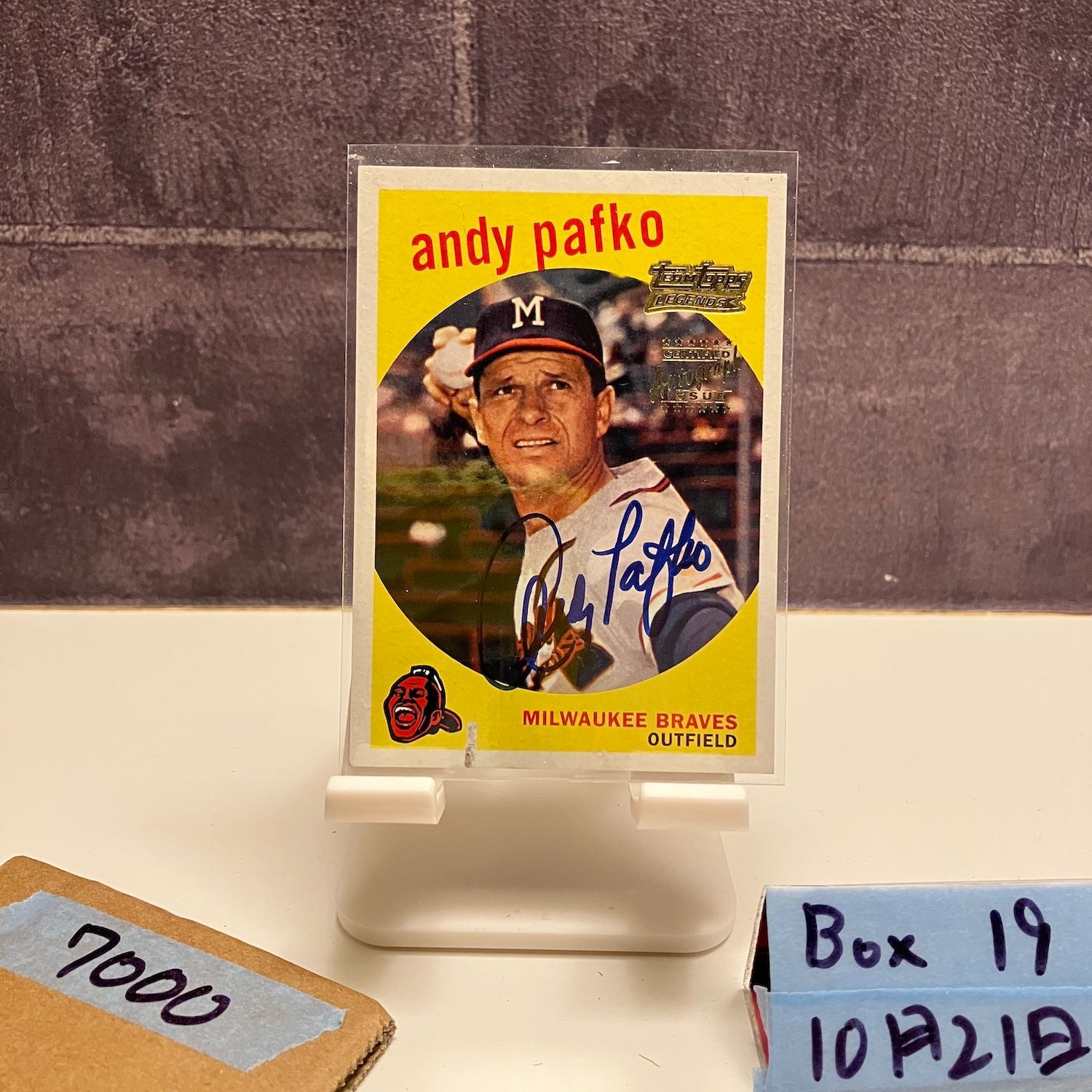2001 Topps Legends Andy Pafko 直筆サインカード Milwaukee Braves
