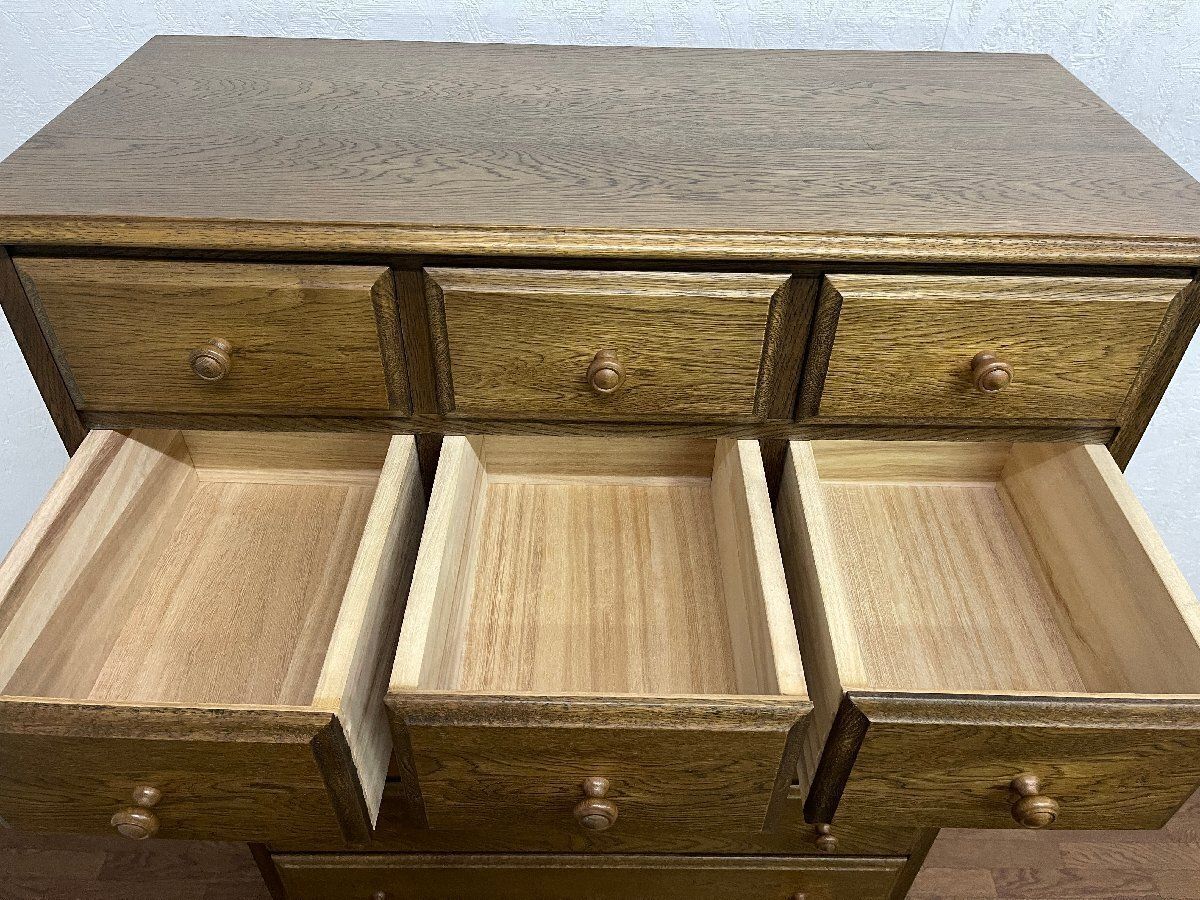 ○北海道 旭川家具 整理箪笥 7段ハイチェスト フローラ たんす タンス