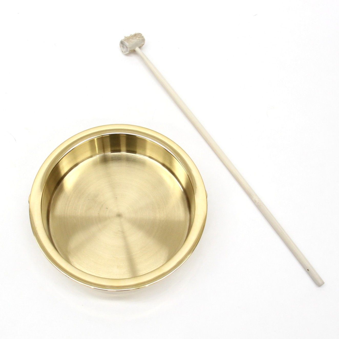 セット販売 スリ鉦6寸 6号 本鹿竹柄倍 丸柄 1本