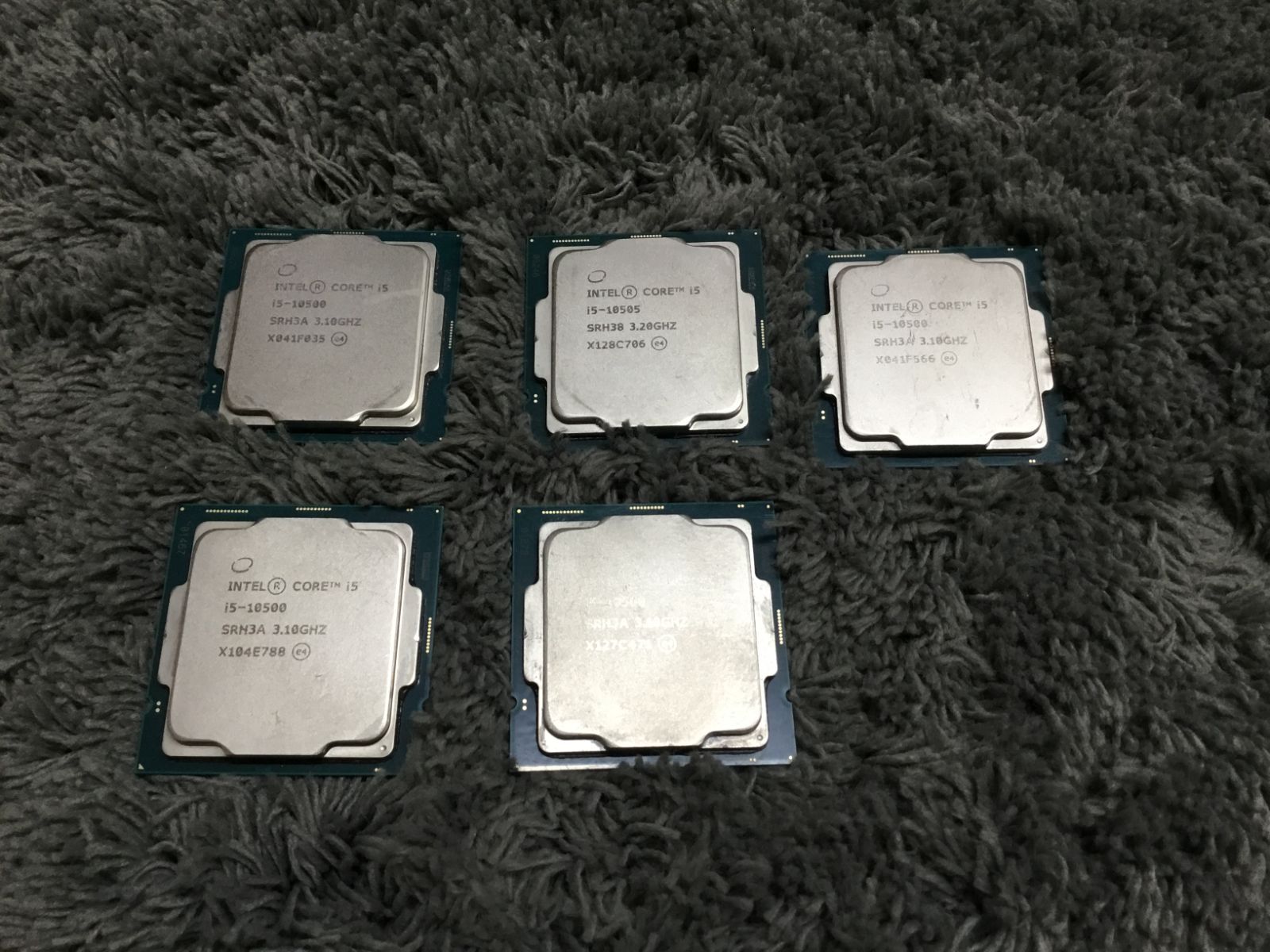 ⑪ INTEL Core i5-10500 x4 / 10505 X1 計5枚セット CPUまとめ売り