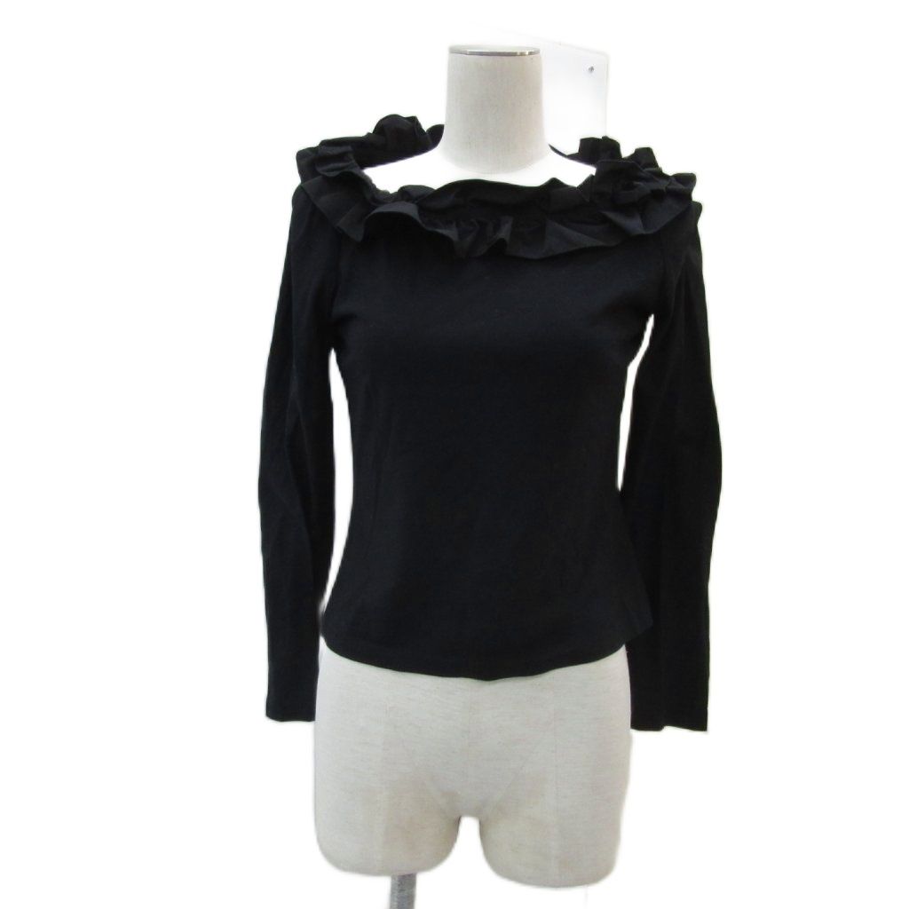 エムズグレイシー M'S GRACY カットソー 長袖 フリルネック ラッフル