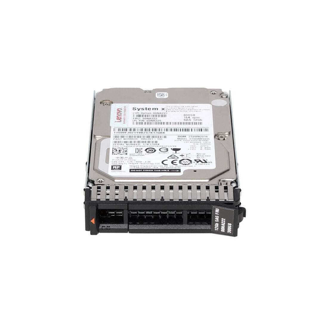 1年保証 再生品 Lenovo 300 G 15 K SAS 2.5 in Tray 00 NA 221 222 225