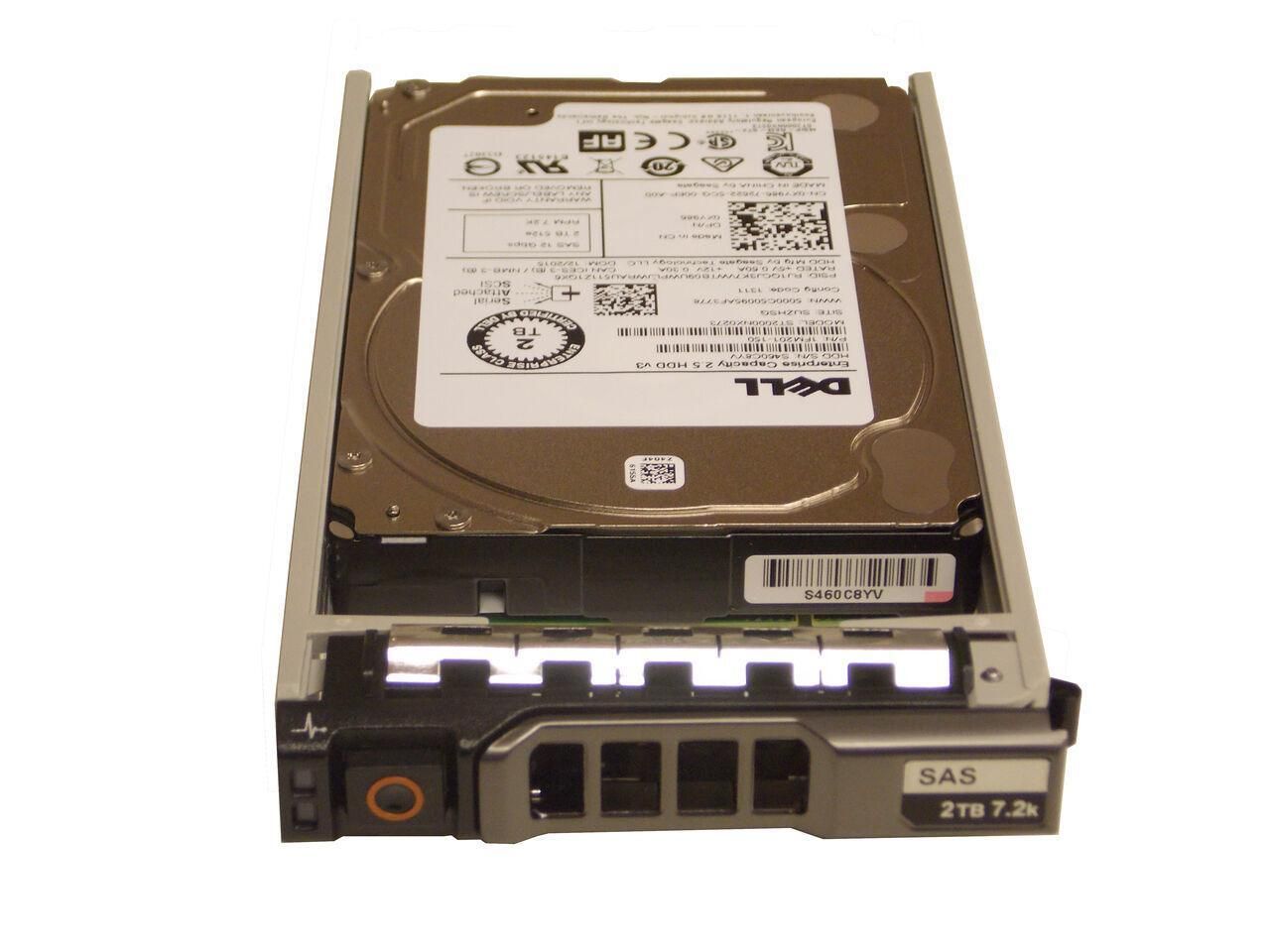 1年保証 再生品 Dell XY 986 2 TB 7.2 K SAS 12 Gb s 128 MB 512 e 2.5 ENT HDD 0