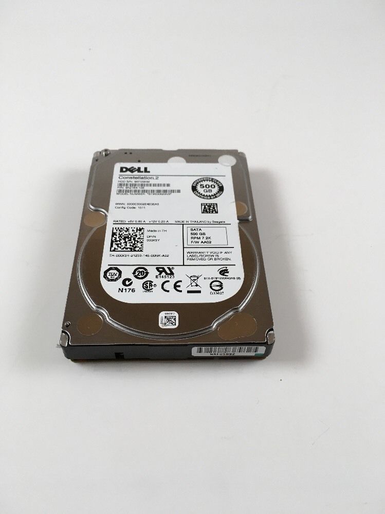 1年保証 再生品 DELL 500 GB 2 5 SATA HDD 000 X 3 Y