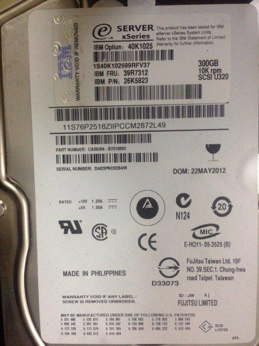1年保証 再生品 IBM 40 K 1025 300 GB 10 3 5 SCSI HDD Enterprise Server Hard Drive Ultra 320