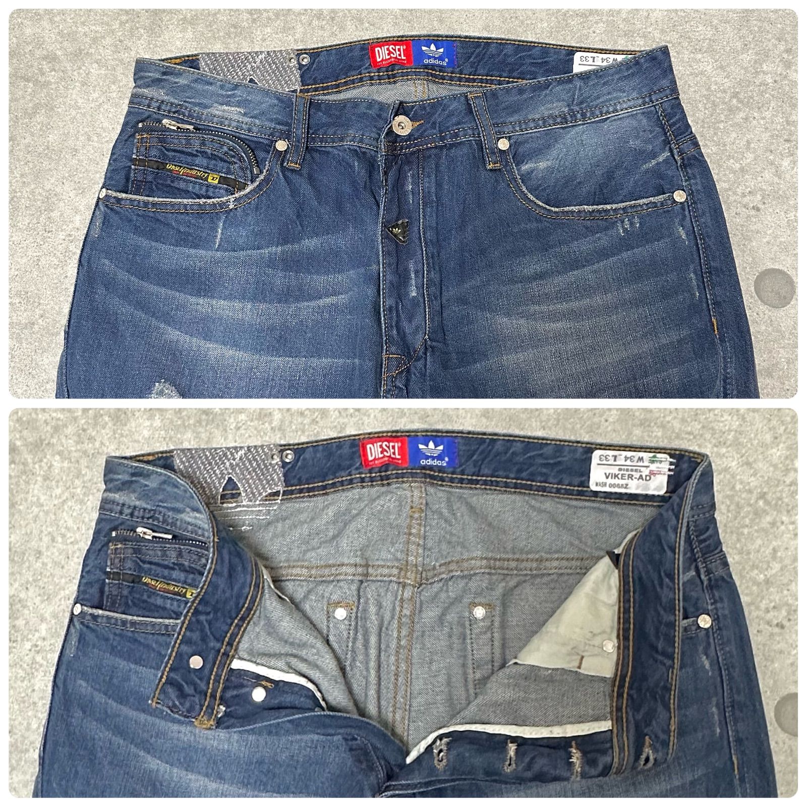 DIESEL × adidas ディーゼル アディダス コラボ別注 デニムパンツ DIESEL × adidas ディーゼル アディダス コラボ別注 デニムパンツ