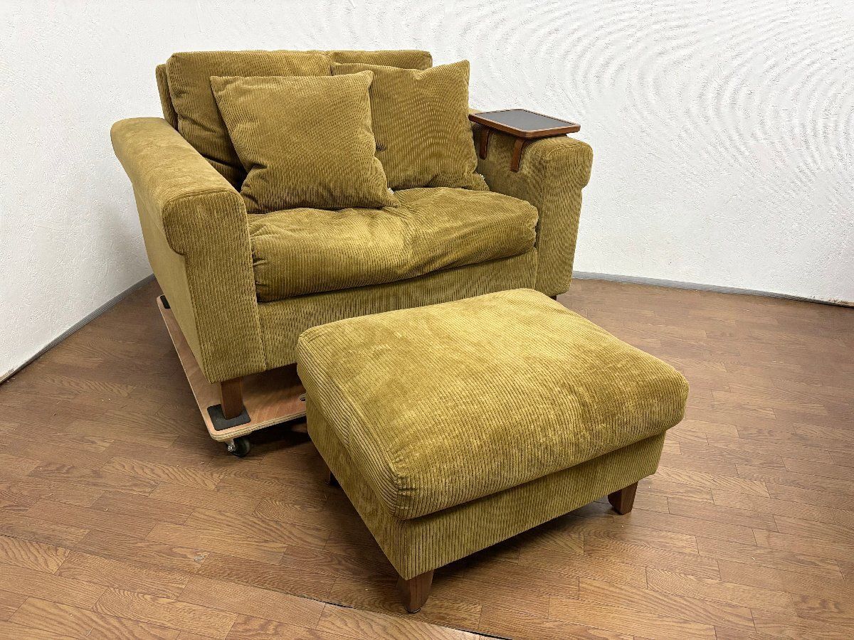 トラックファニチャーTRUCK FK SOFA 1.5シーター 1人掛けソファ オットマン スツール サイドテーブル クッション 定価55万 貝1347