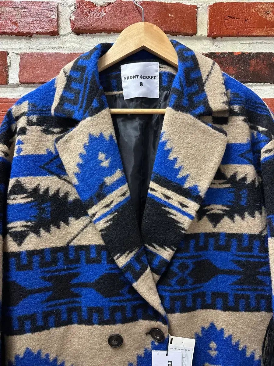 IT 40 フロントストリート8 フリンジ デザインテープ ナバホ ウールコート
