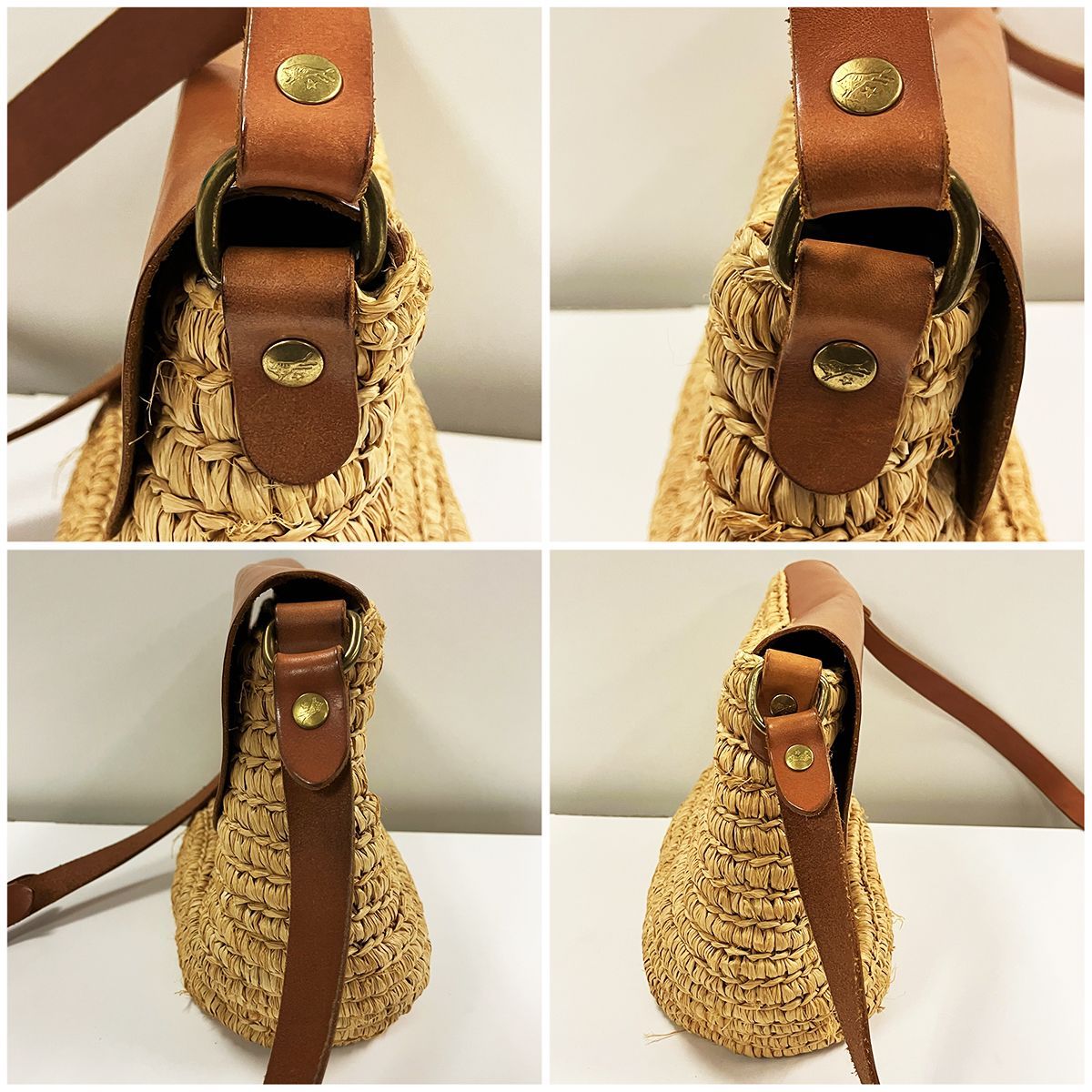 最終値下げ！イルビゾンテ　かごバッグ IL BISONTE イルビゾンテ かごバッグ レザー ショルダー - メルカリ