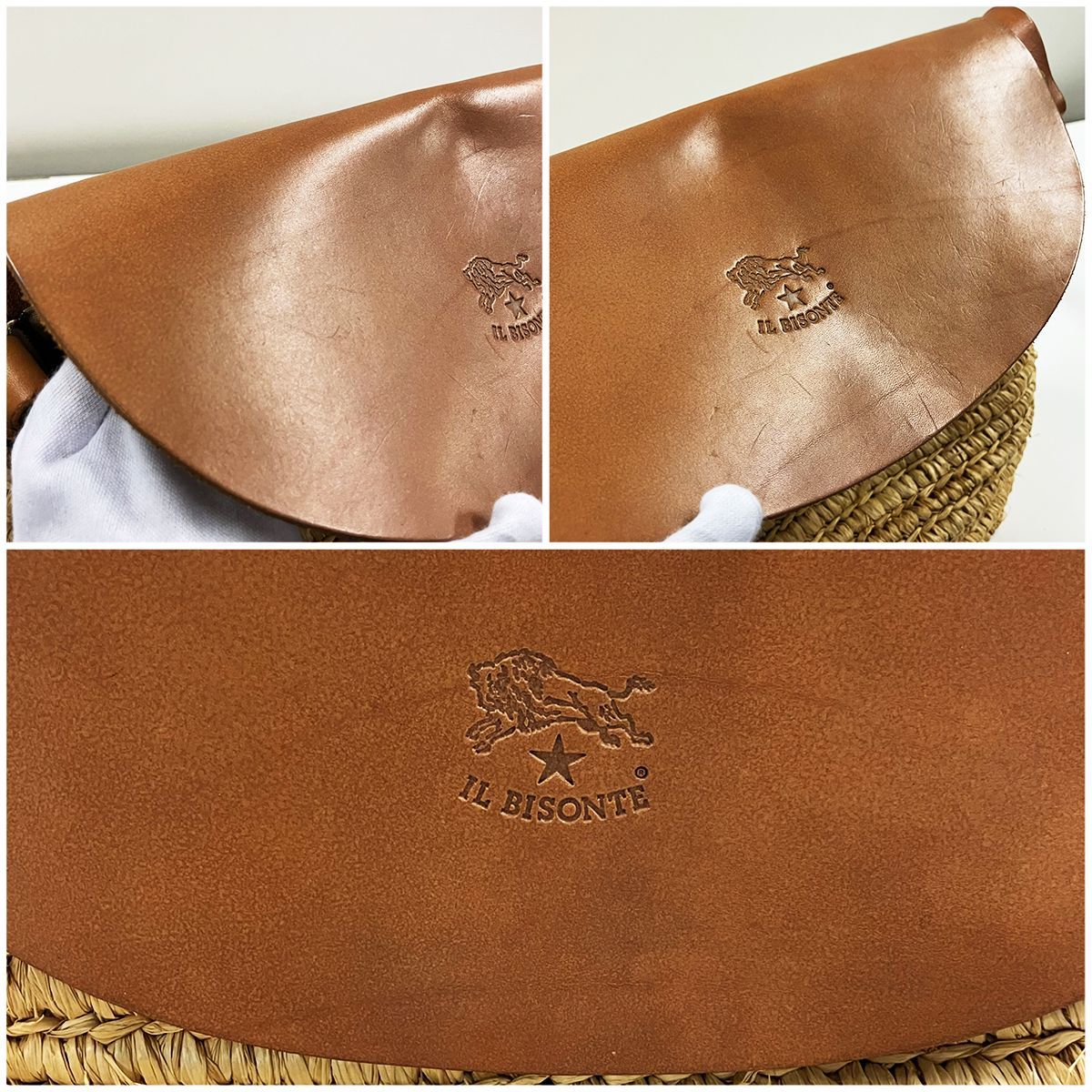 最終値下げ！イルビゾンテ　かごバッグ IL BISONTE イルビゾンテ かごバッグ レザー ショルダー - メルカリ