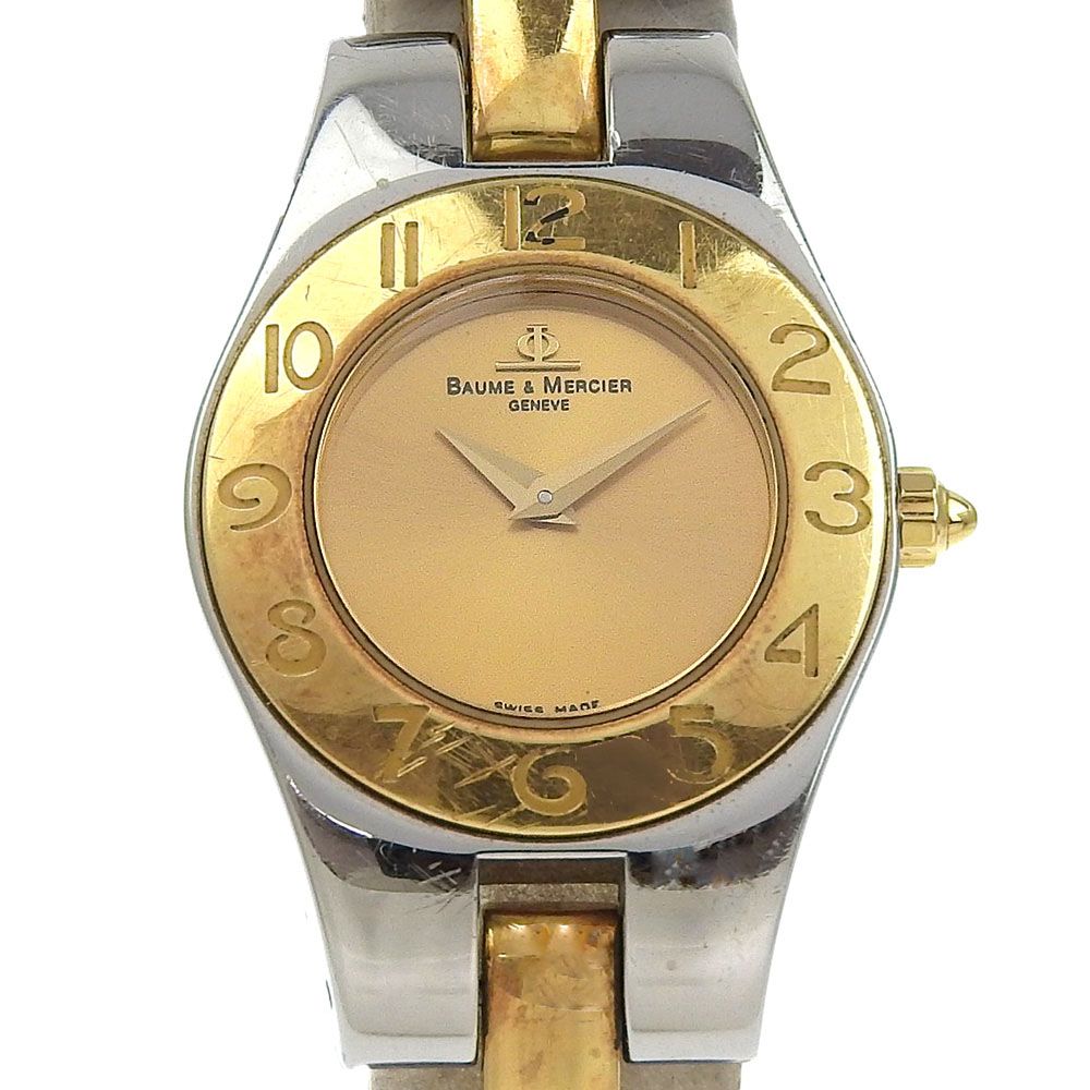 Baume Mercier ボーム＆メルシェ 3389857 ステンレススチール クオーツ アナログ表示 レディース ゴールド文字盤 腕時計