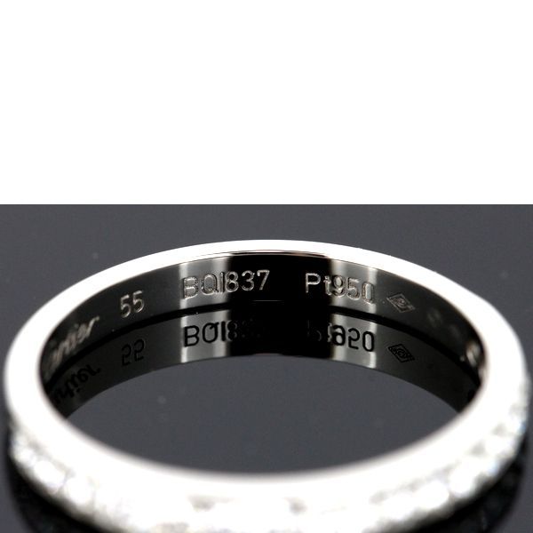 カルティエ ハーフエタニティ ダイヤモンド リング Pt950 ♯55 - メルカリ