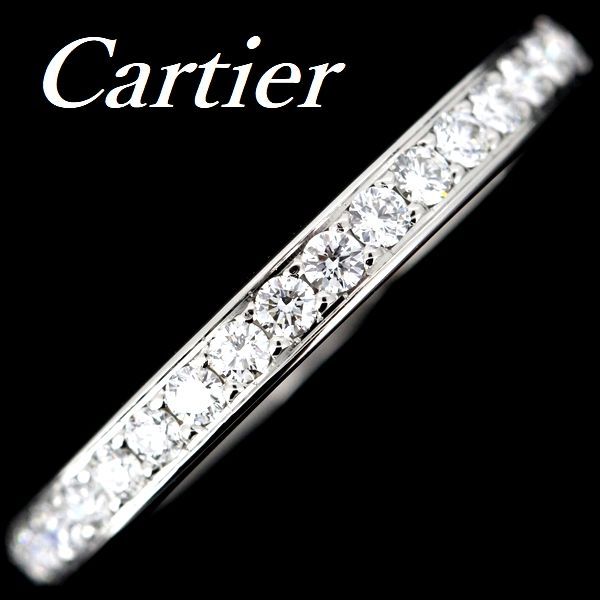カルティエ ハーフエタニティ ダイヤモンド リング Pt950 ♯55 - メルカリ