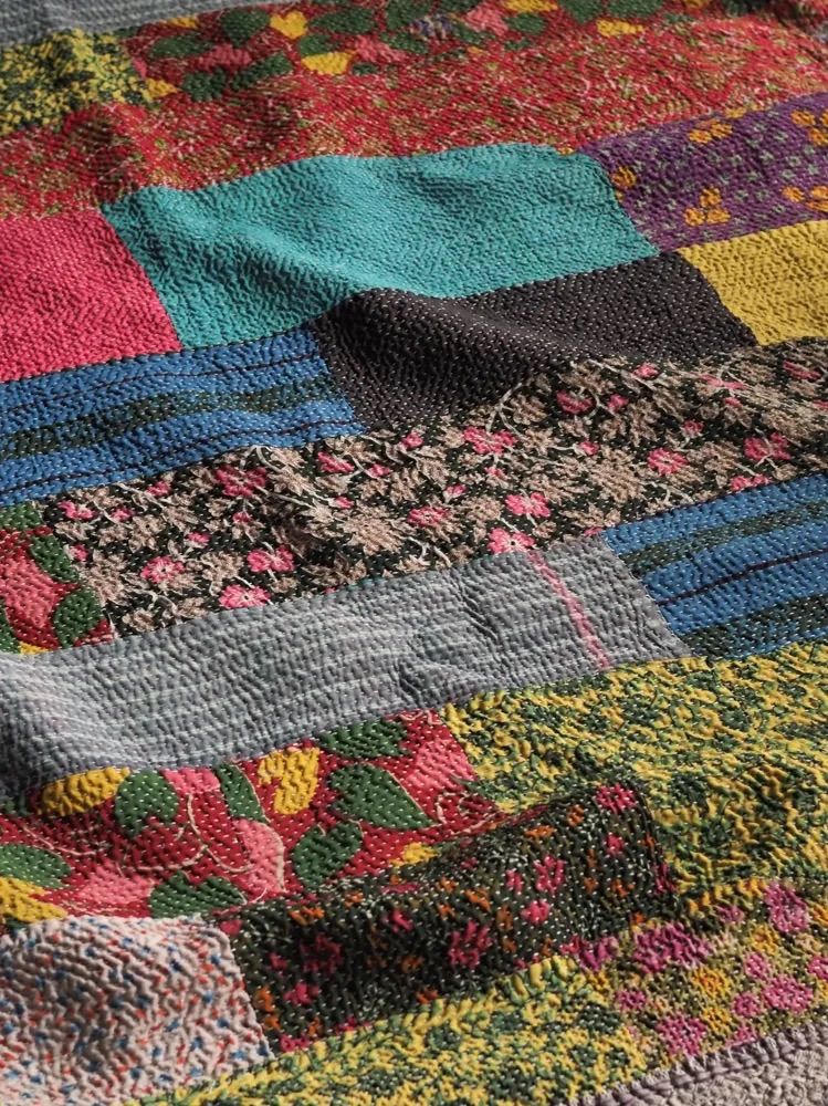 ラリーキルト ヴィンテージカンタキルト インド Vintage kantha quilt