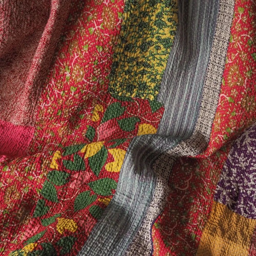 ラリーキルト ヴィンテージカンタキルト インド Vintage kantha quilt