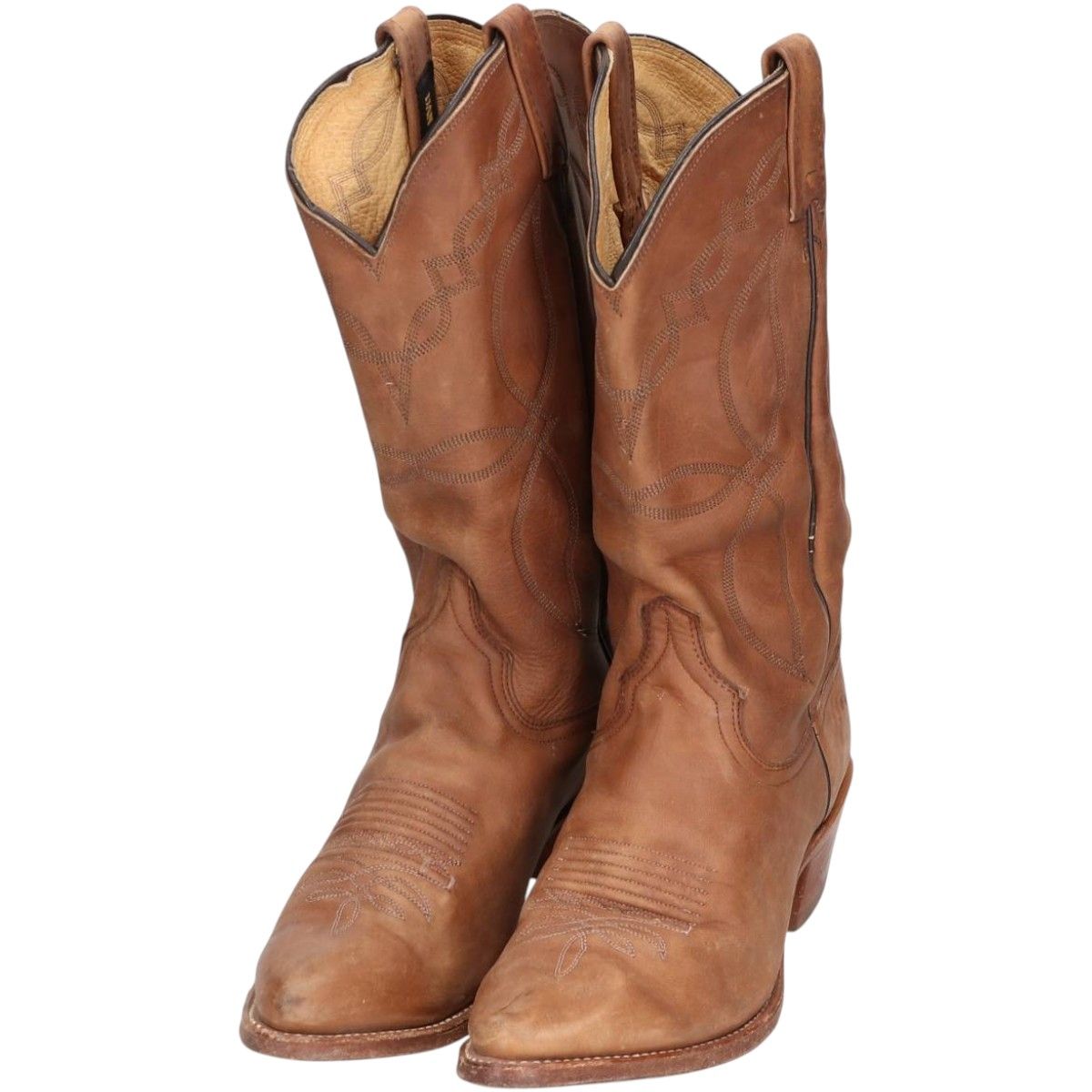 DANPOST USA製 刺繍ウエスタンブーツ 古着 ダンポスト Danpost 総柄 ウエスタンブーツ 8 1/2D メンズ26.5cm