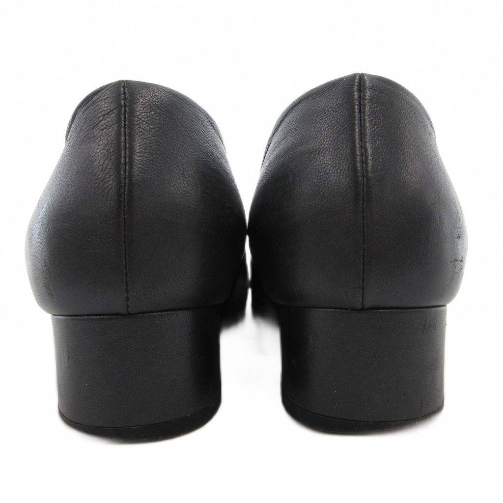 シャネル CHANEL ココマーク パンプス チャンキーヒール キャップトゥ