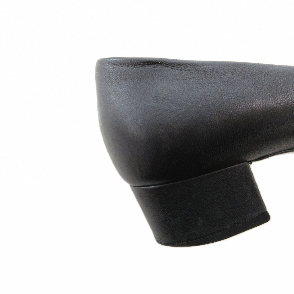 シャネル CHANEL ココマーク パンプス チャンキーヒール アーモンド