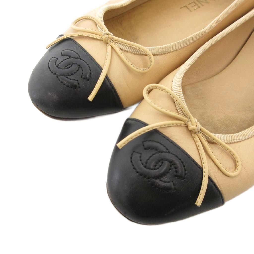 シャネル CHANEL ココマーク バレーシューズ フラット リボンモチーフ