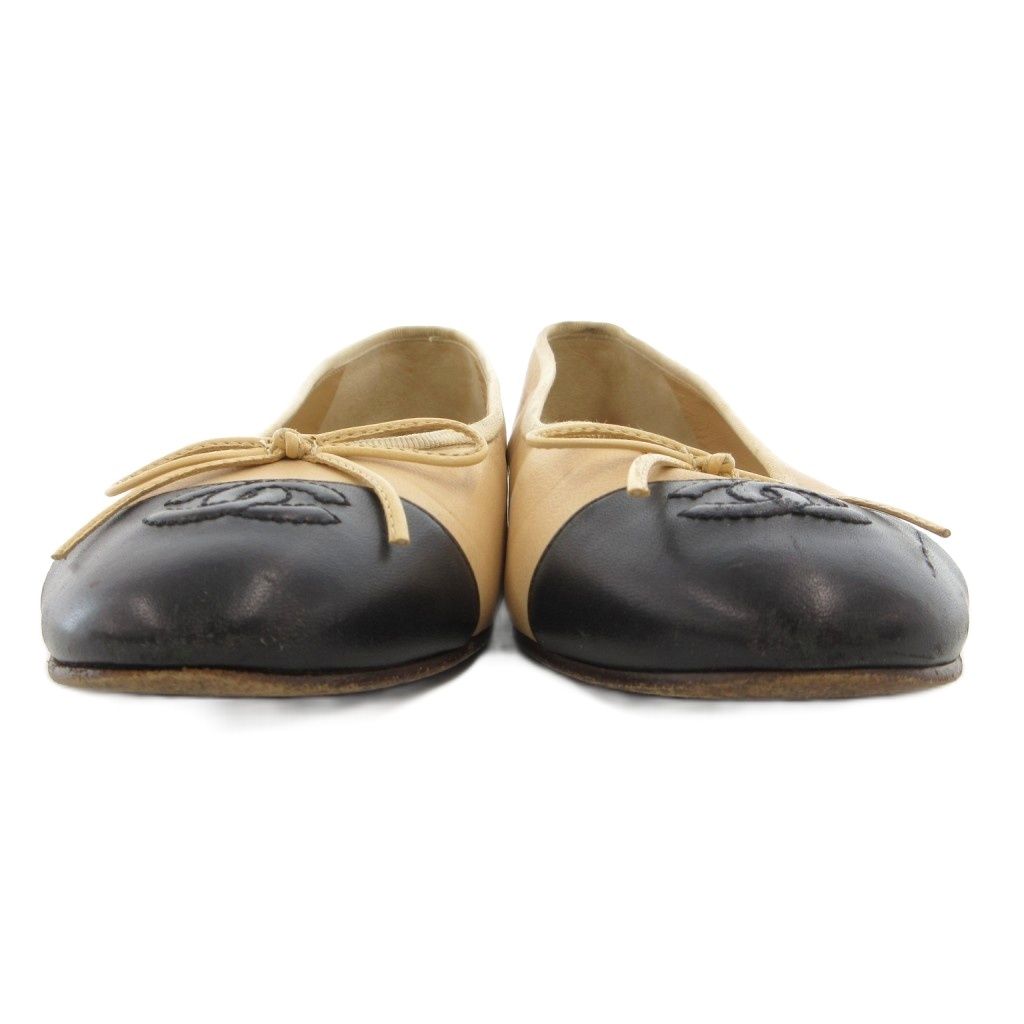 シャネル CHANEL ココマーク バレーシューズ フラット リボンモチーフ シャネル CHANEL ココマーク バレーシューズ フラット リボンモチーフ