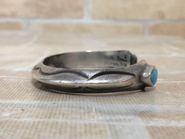 Orville Tsinnie オーヴィル チニー トライアングルターコイズバングル シルバー ターコイズブルー