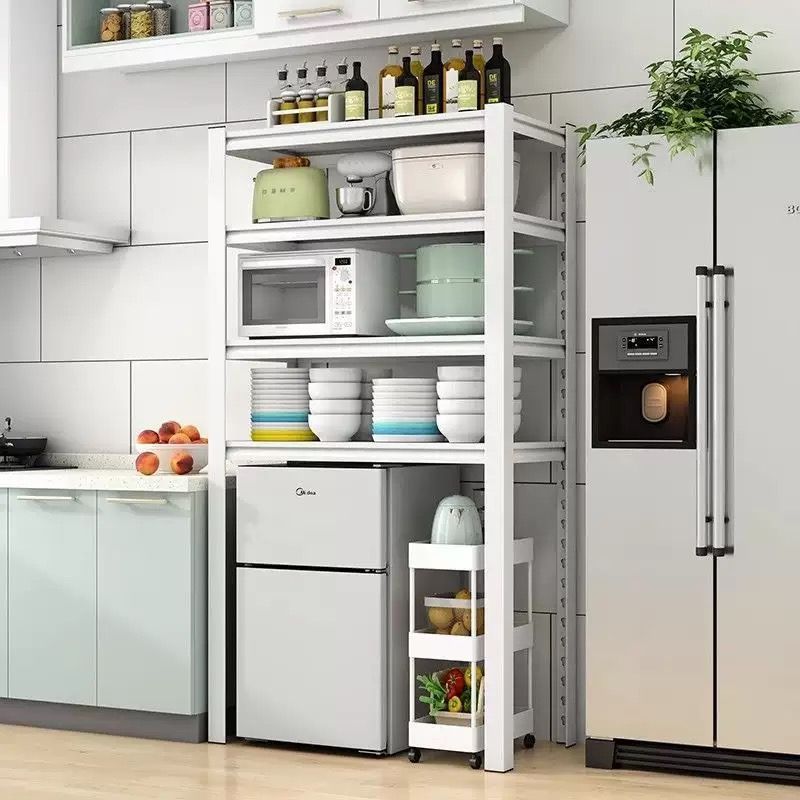 大好評☆多機能キッチンラック 3段 ゴミ箱上収納 冷蔵庫ラック 洗濯機