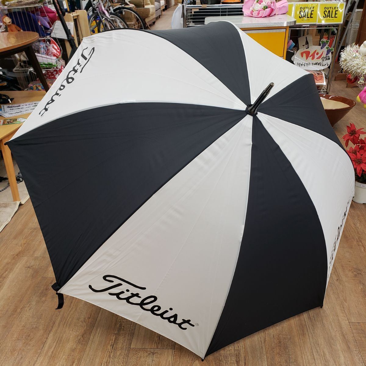 Titleist タイトリスト アンブレラ 傘 ブラック&ホワイト UB03