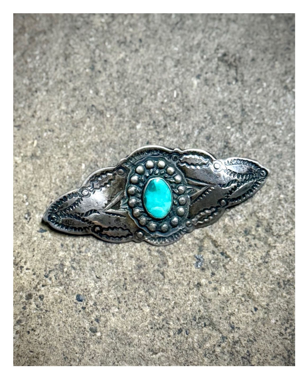 ナバホ 1930 40年代 ヴィンテージ ターコイズ シルバー ブローチ フレッドハービー