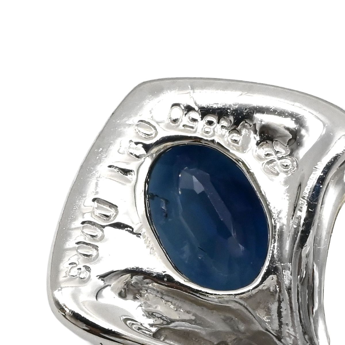  イヤリング ホワイトゴールド×プラチナム×ブルー ブルーサファイア 14 K WG 14金 Pt 850 ダイヤ ひねりデザイン イヤリング アクセサリー