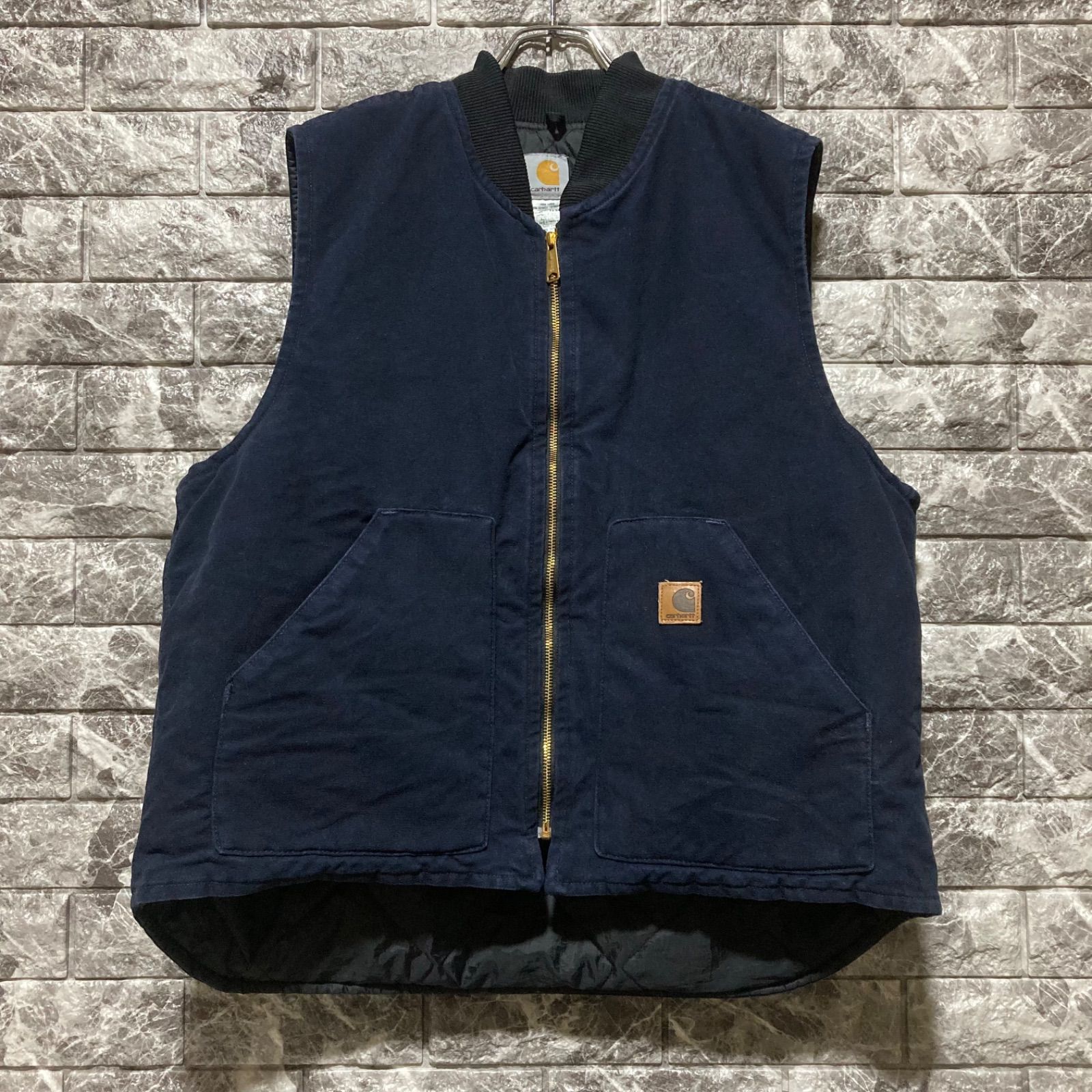 Carhartt ネイビー ダックベスト XL 中古・古着通販】CarHartt (カーハート) ダックベスト ネイビー サイズ