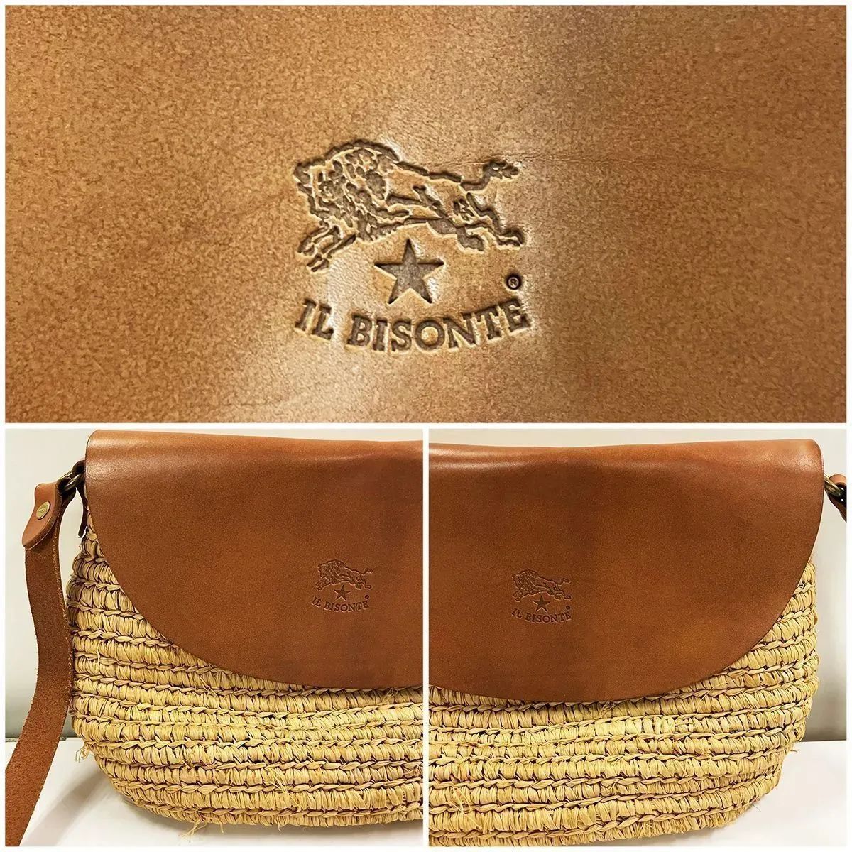 IL BISONTE イルビゾンテ かごバッグ レザー ショルダー - メルカリ
