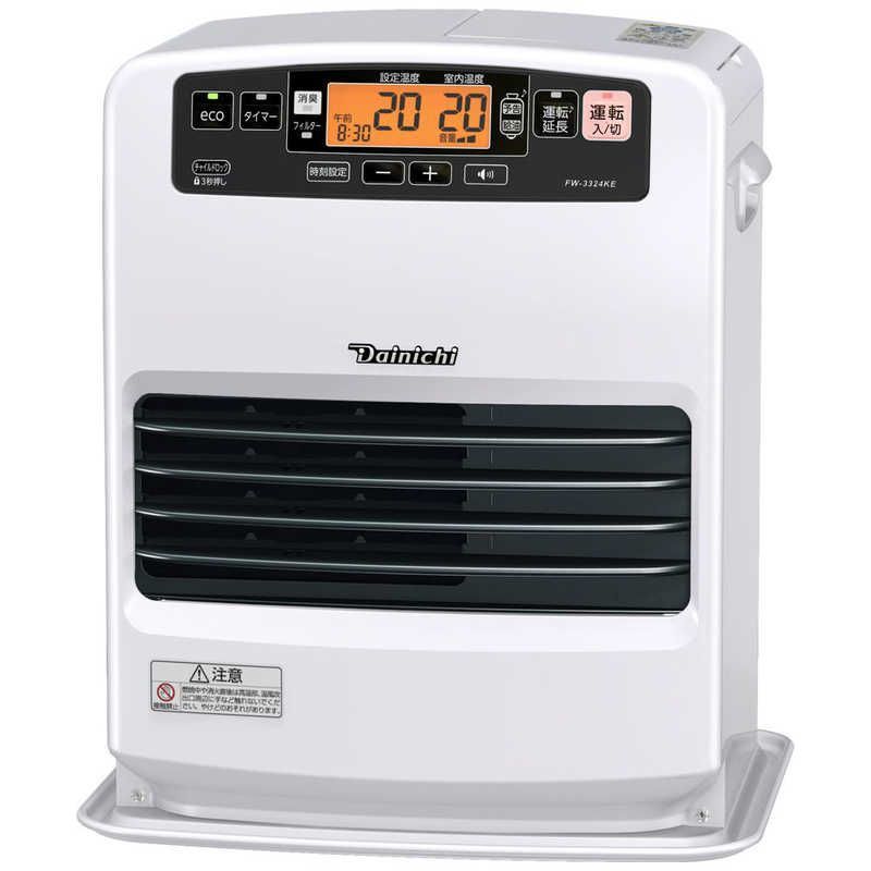 石油ファンヒーター 適用畳数9畳～12畳 タンク容量5.0 L 木造9畳まで コンクリート12畳まで ムーンホワイト FW-3324 KE-W