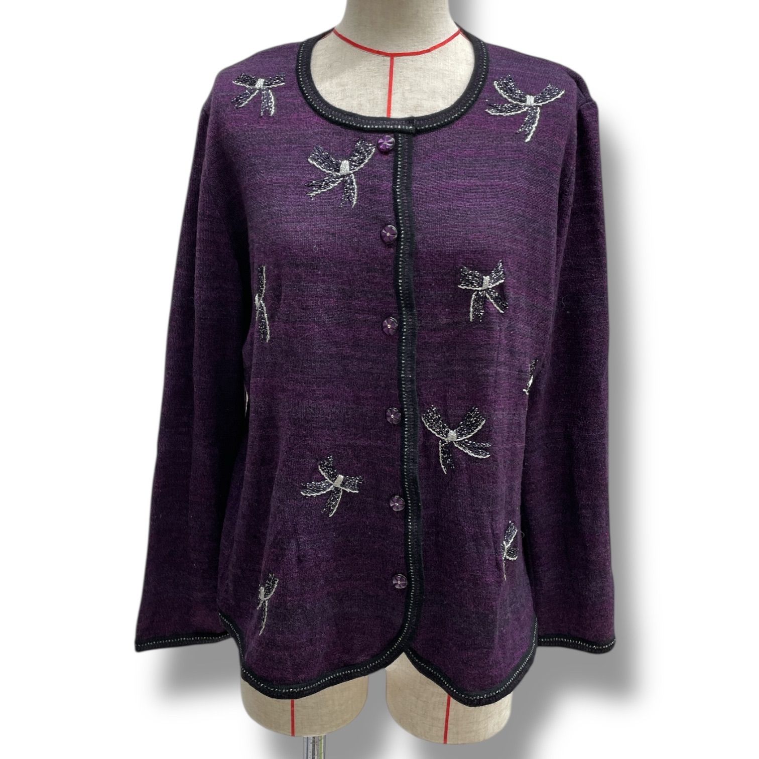 ATELIER SAGAN アトリエサガン 刺繍カーディガン ニットカーディガン