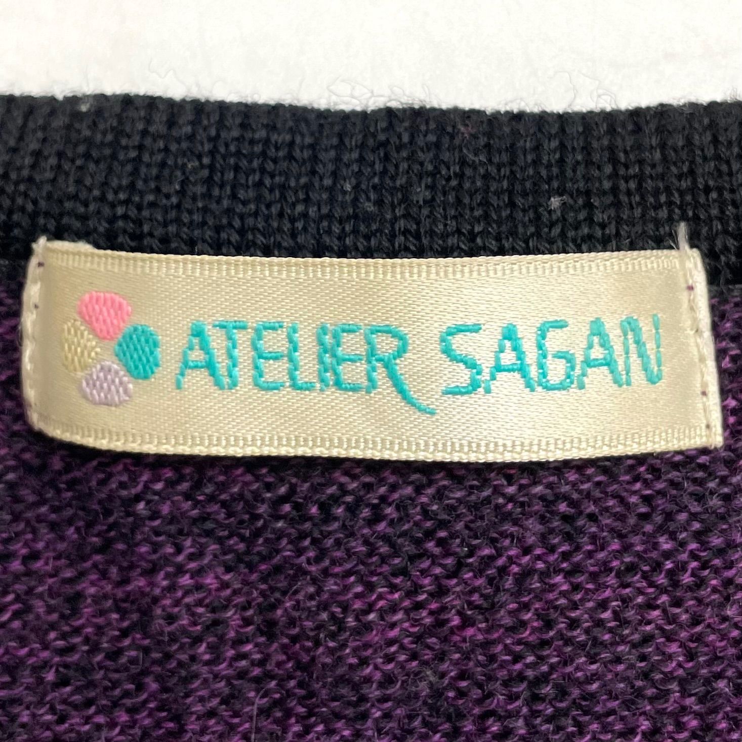 ATELIER SAGAN アトリエサガン 刺繍カーディガン ニットカーディガン