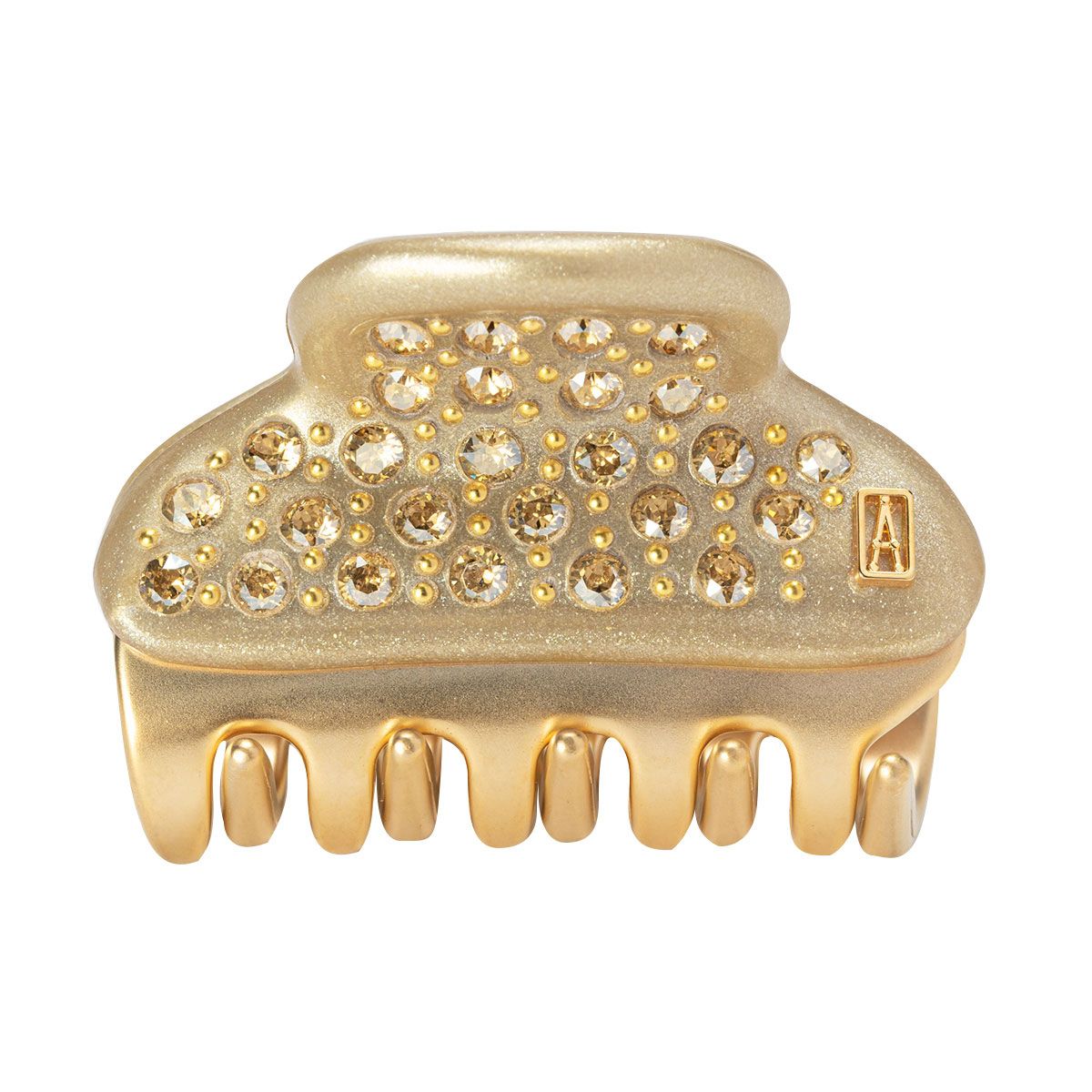 アレクサンドル ドゥ パリ DE PARIS クリップ ICC 45 14339-04 PDO X 3 VENDOME CLIP 4.5 CM ヴァンドーム Sサイズ スワロフスキークリスタル 髪留め パールゴールド系