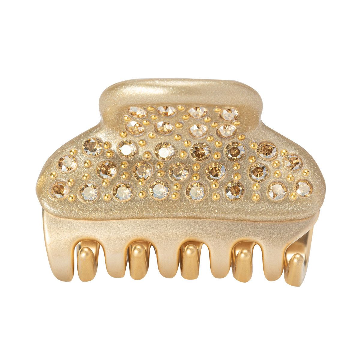 アレクサンドル ドゥ パリ DE PARIS クリップ ICC 45 14339-04 PDO X 3 VENDOME CLIP 4.5 CM ヴァンドーム Sサイズ スワロフスキークリスタル 髪留め パールゴールド系