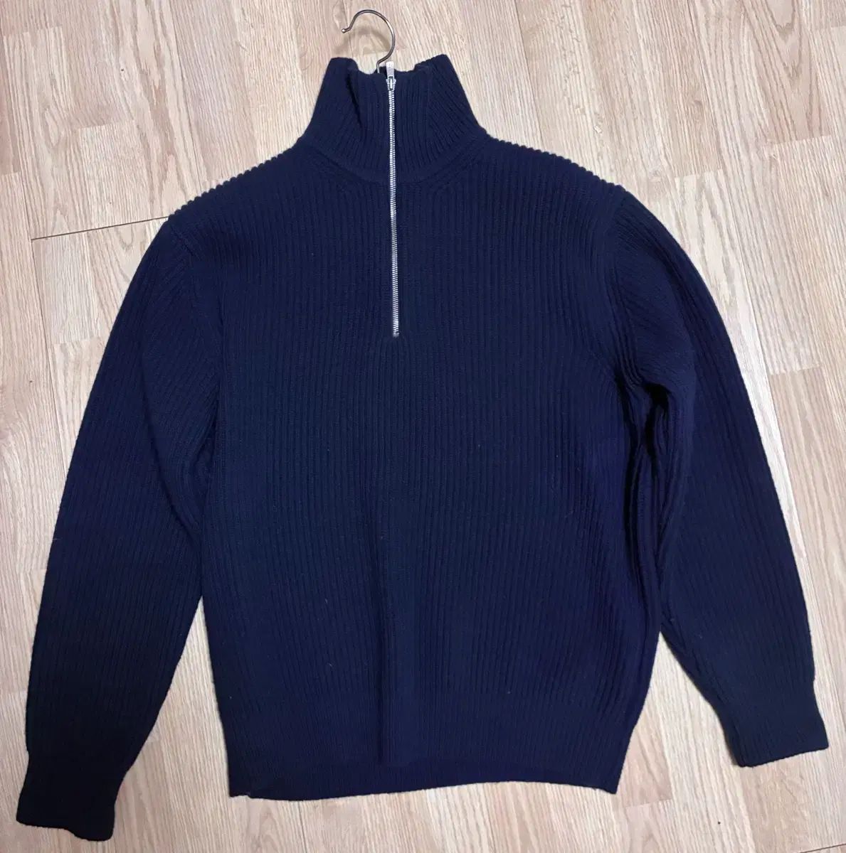 2 インザロウ ハーフ ニットジップアップ ネイビー
