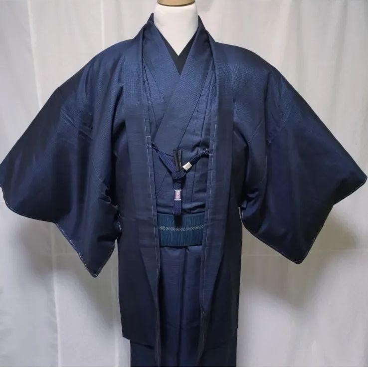 男物本場奄美大島紬アンサンブルフルセット100亀甲 証紙付き 正絹