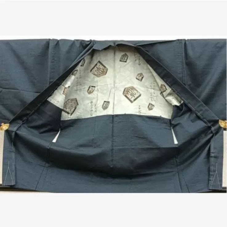 男物本場奄美大島紬アンサンブルフルセット100亀甲 証紙付き