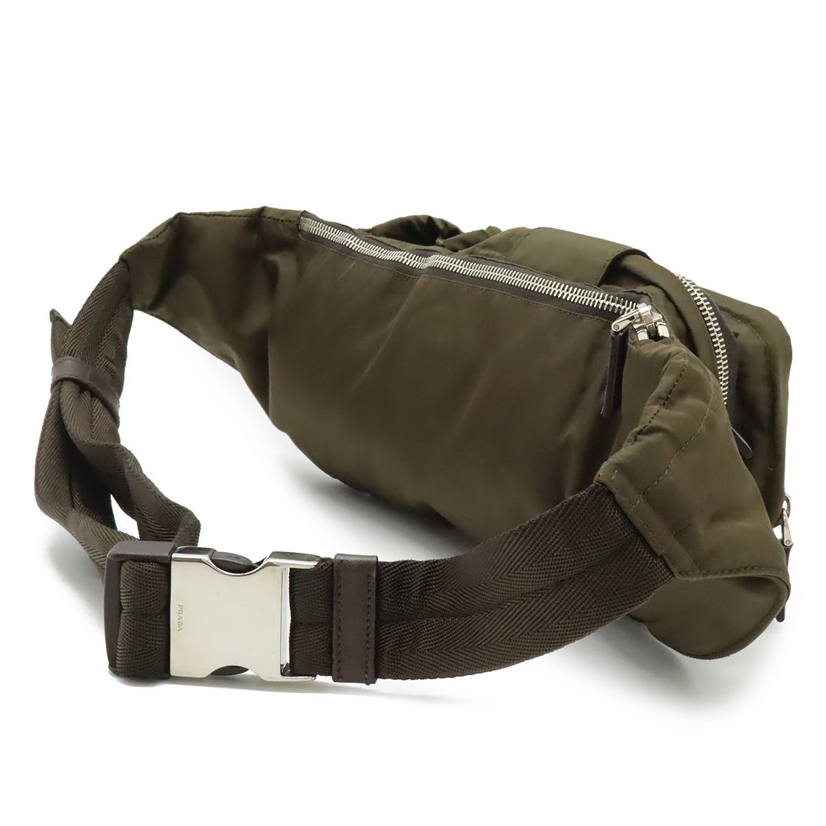 【PRADA】ウエストバック　ボディバッグ　ナイロン　カーキ PRADA】ウエストバックボディバッグナイロンカーキ