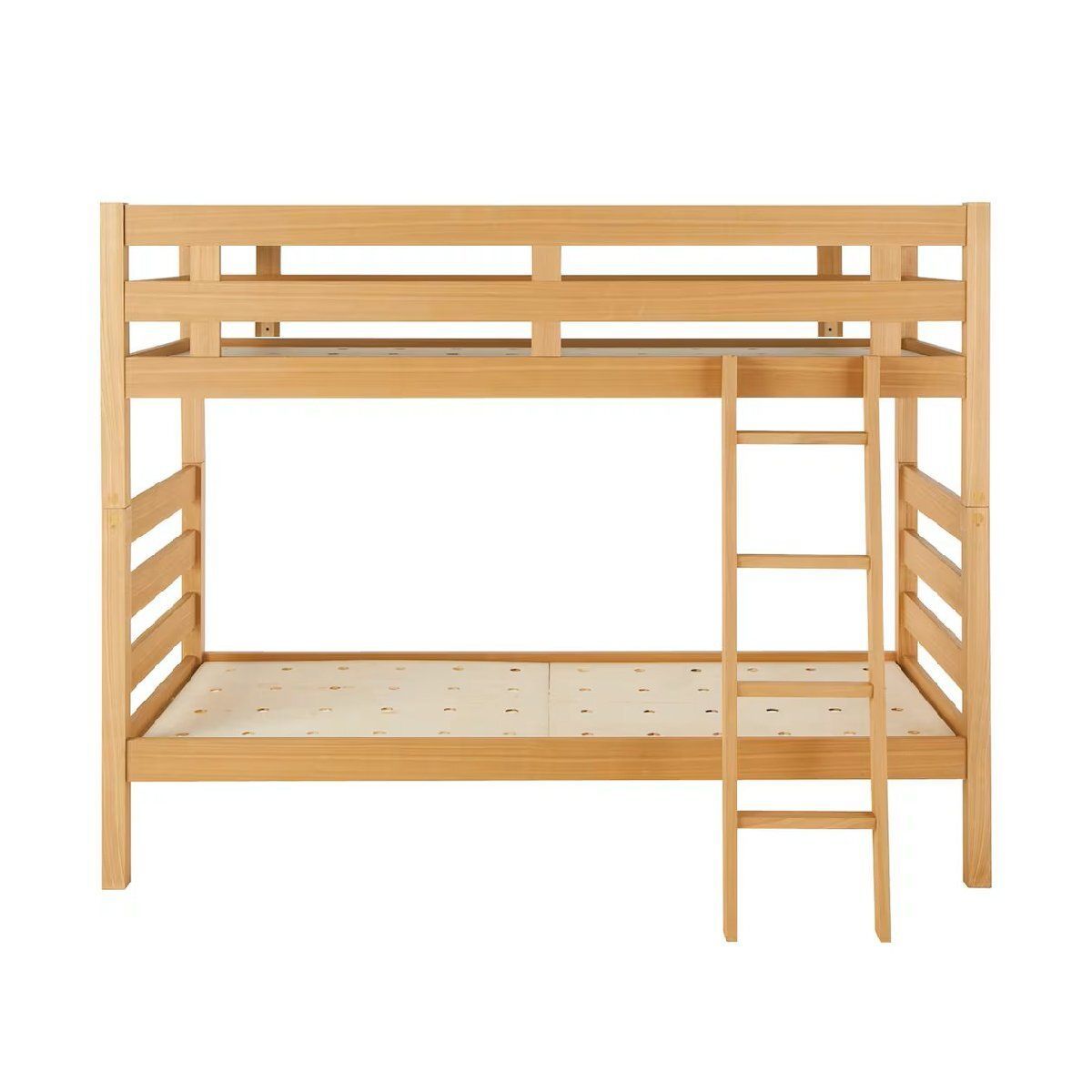 無印 オーク材 木製２段ベッド 二段ベッド セパレート マットレス付き 子供家具 子供部屋 ナチュラル 北欧 定価9 5万 貝1341
