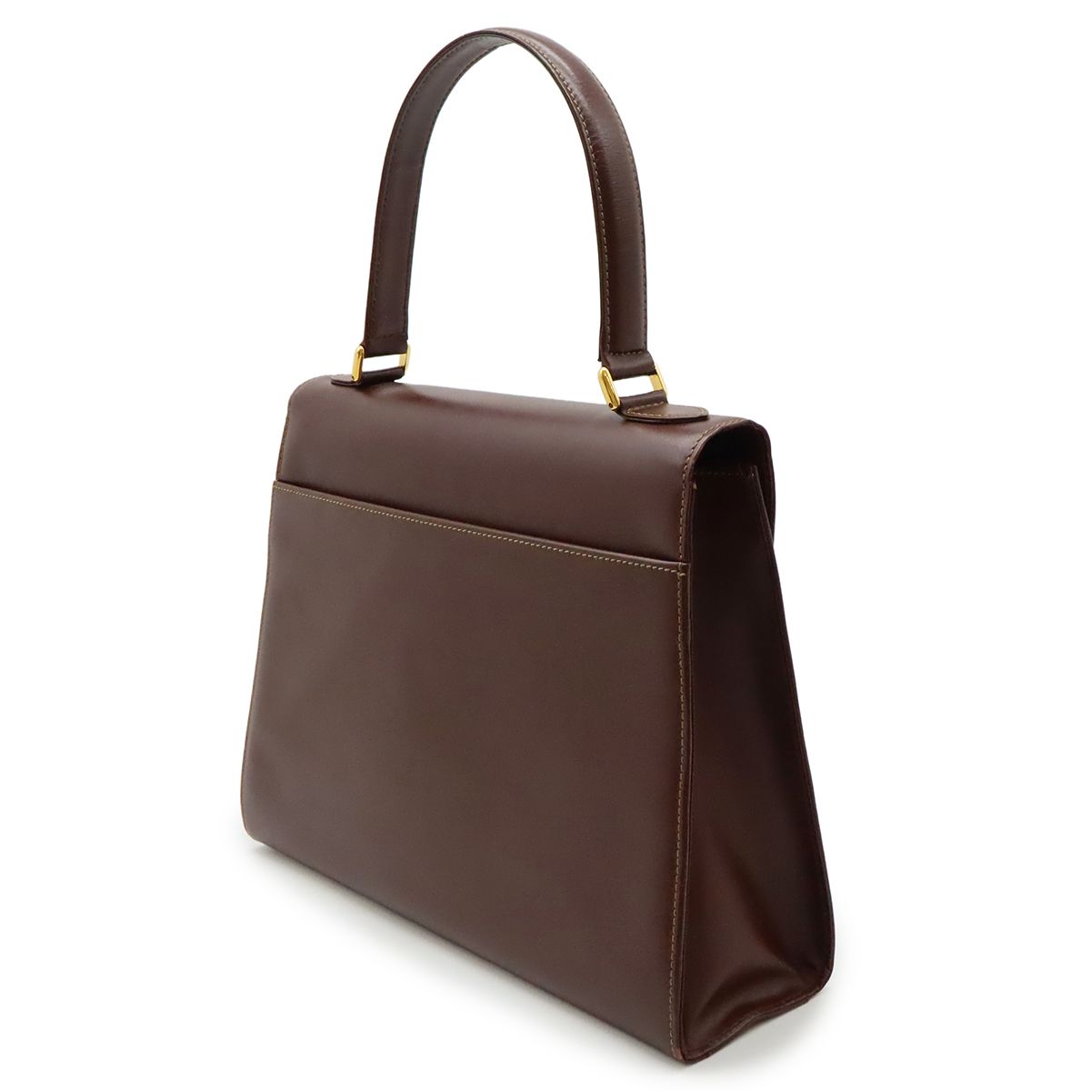 Cartier カルティエ マストライン ハンドバッグ カーフレザー ボルドー