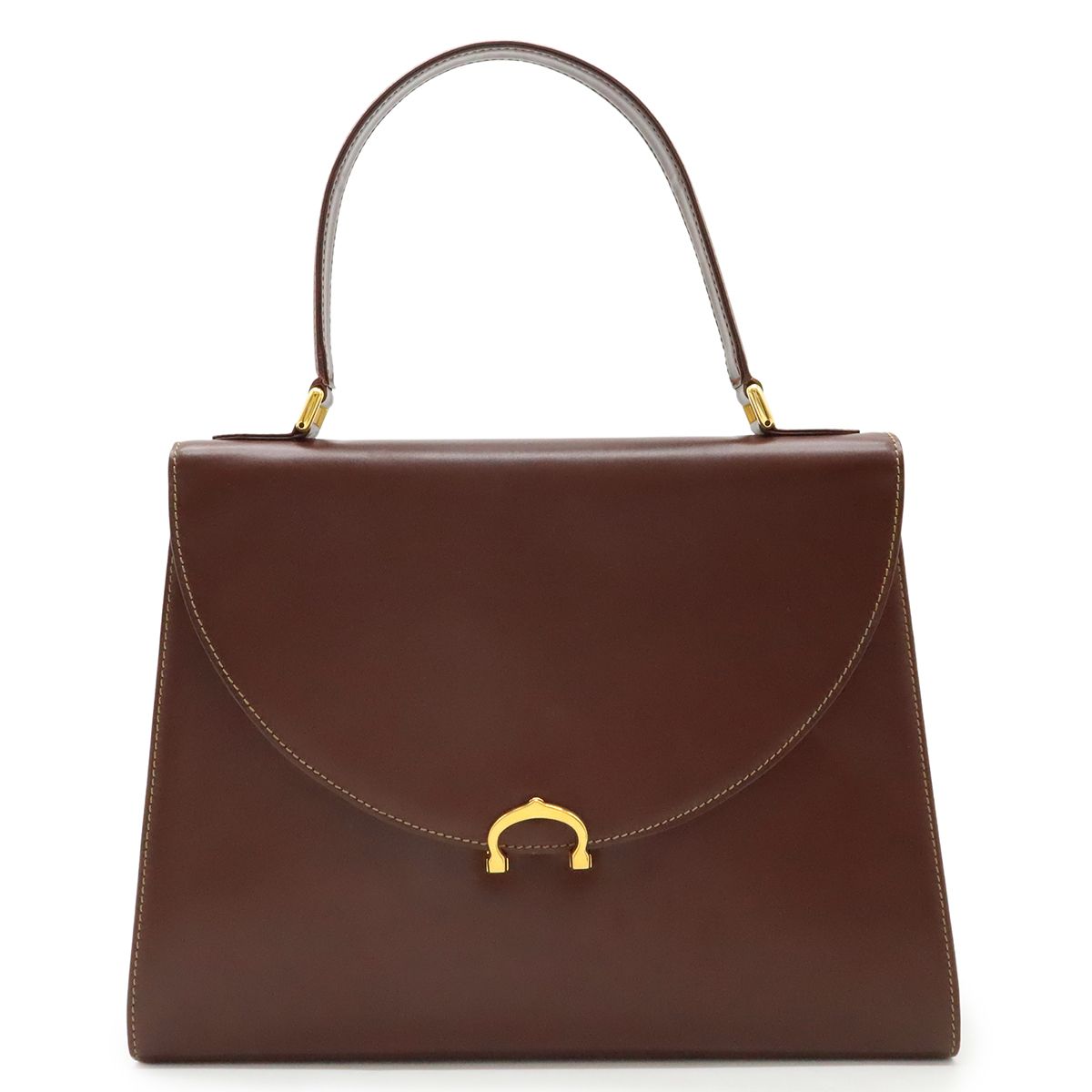 Cartier カルティエ マストライン ハンドバッグ カーフレザー ボルドー