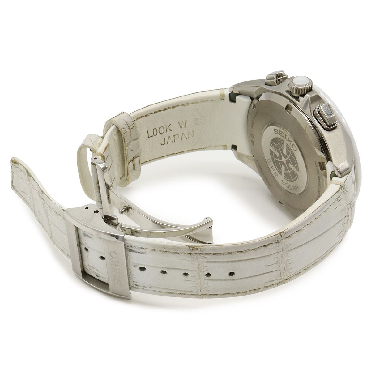 SEIKO セイコー アストロン 電波ソーラー ホワイト文字盤 10Pダイヤ