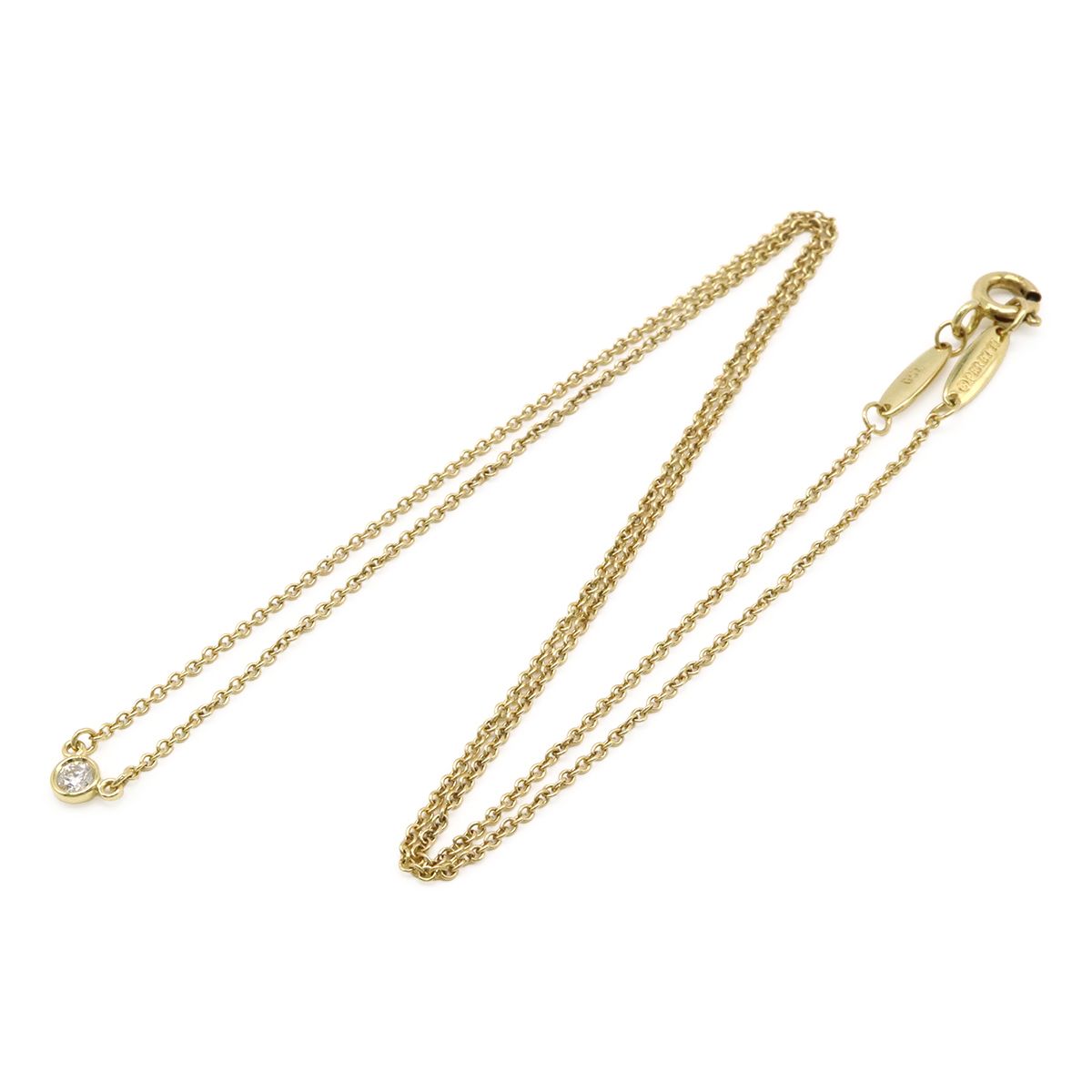 美品ティファニーダイヤモンドバイザヤード　イエローゴールド　エルサペレッティ TIFFANY&Co. ティファニー エルサ ペレッティ ダイヤモンド