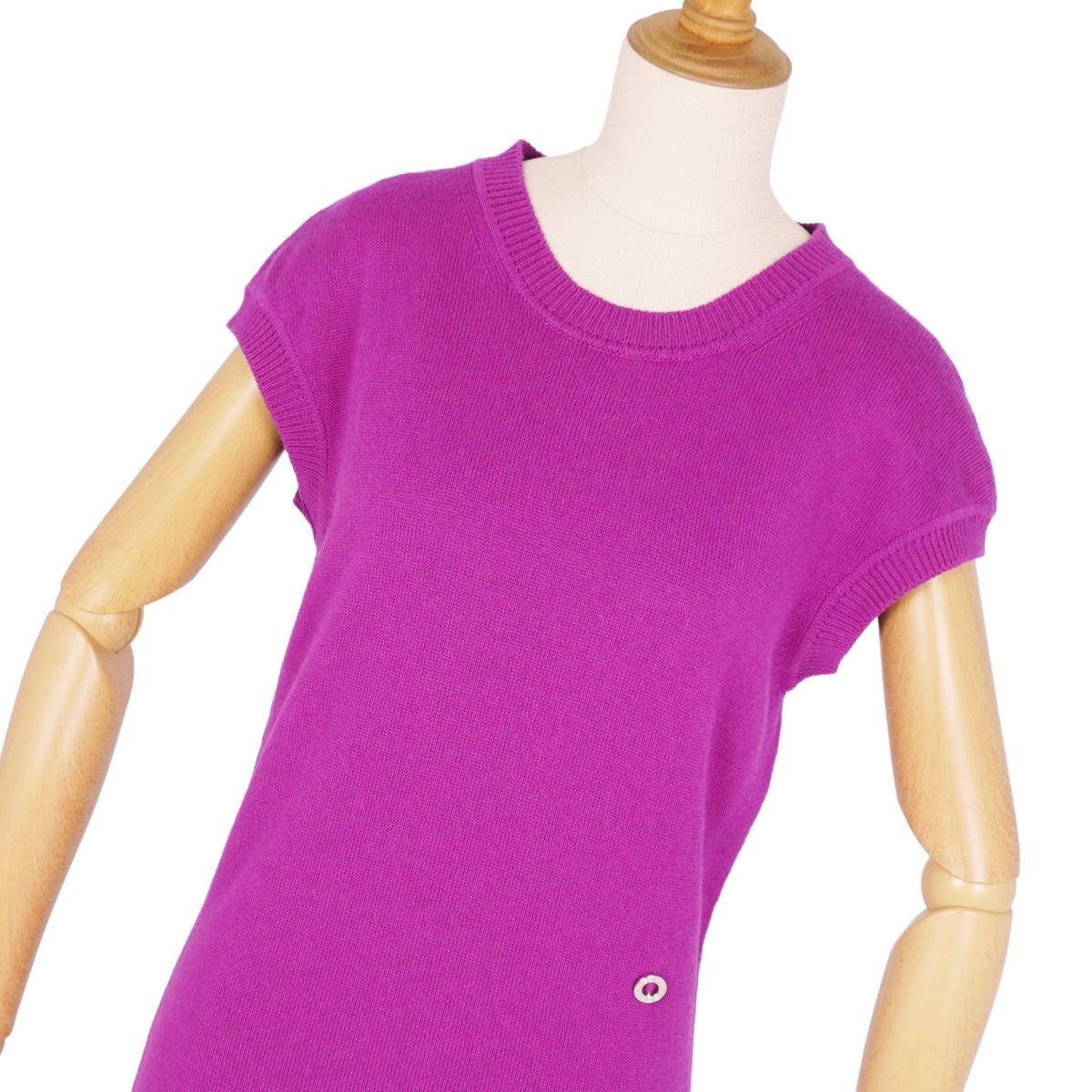 未使用 エルメス HERMES ワンピース 23SS ノースリーブ ニット カシ  